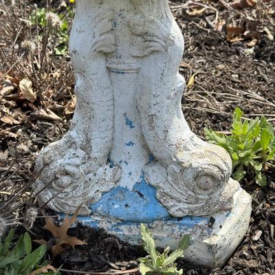 LOT 31: Concrete Owl Statue w/ Base