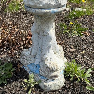 LOT 31: Concrete Owl Statue w/ Base