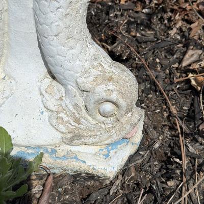 LOT 31: Concrete Owl Statue w/ Base