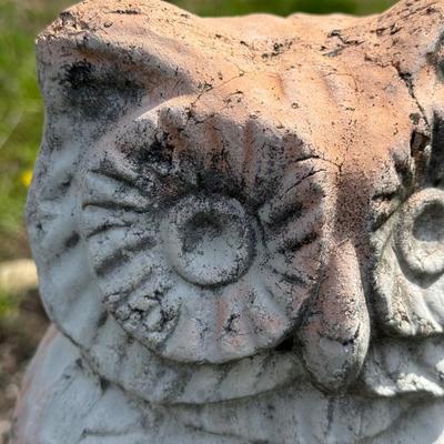 LOT 31: Concrete Owl Statue w/ Base