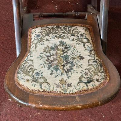 LOT 32B: Vintage Folding/Cane Back Wooden Rocking Chairs