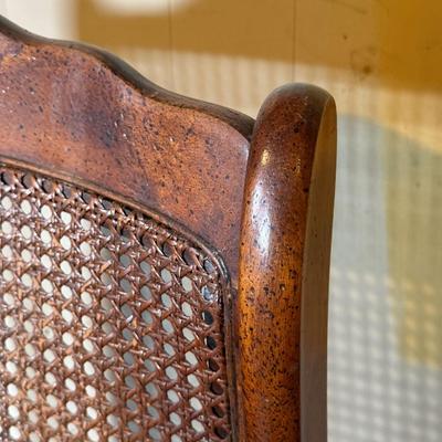 LOT 32B: Vintage Folding/Cane Back Wooden Rocking Chairs