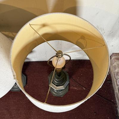LOT 33: Pair Of Vintage Mid Century Stiffel Brass Table Lamps
