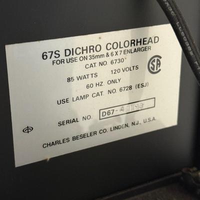 LOT 38B: Beseler Dichro 67S Enlarger