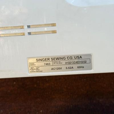LOT 49B: Singer 7463 Sewing Machine w/ Sewing Table, Thread & More