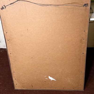 LOT 121B: Vintage Carved Wooden Frame Wall Mirror