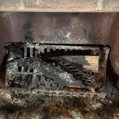 LOT 122B: Vintage Brass Fireplace Screen, Andirons, Tools & More!