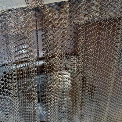 LOT 122B: Vintage Brass Fireplace Screen, Andirons, Tools & More!