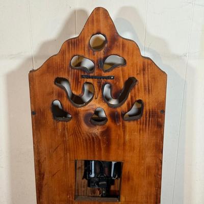 LOT 123B: Vintage Wooden Hanging Wall Clock
