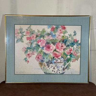 LOT 124B: "Wild Roses" Print by Nancy Lund
