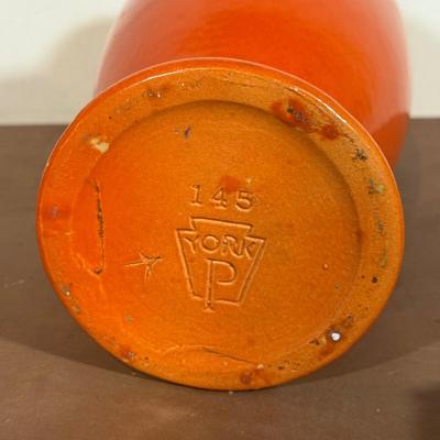 LOT 126B: Framed Maya Painted Ceramic & Vintage York Pottery Vase