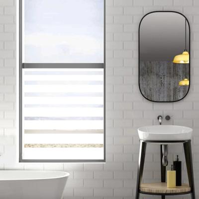 1 Roll Striped Frosted Glass Privacy Film - Modern Striped & Geometric Designs for Home - Shower Privacy Film, Window Privacy Film...