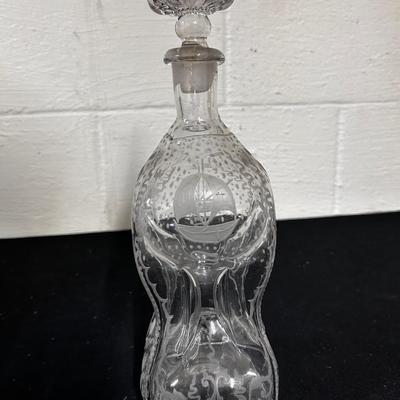 Etched Glass decanter