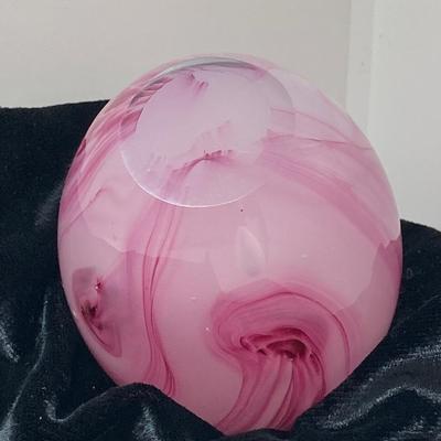 LOT 11: Gorgeous Pair of Art Glass Paperweights - One Signed and Dated by Artist