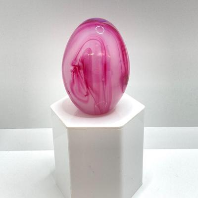 LOT 11: Gorgeous Pair of Art Glass Paperweights - One Signed and Dated by Artist