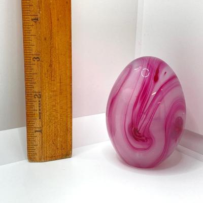 LOT 11: Gorgeous Pair of Art Glass Paperweights - One Signed and Dated by Artist