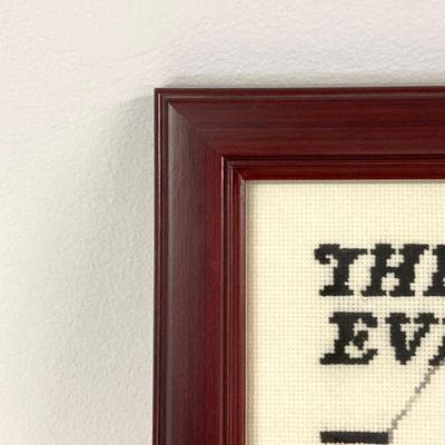 LOT 12: Framed Needle Point Merry Christmas "The Saturday Evening Post" Artwork