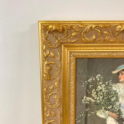 LOT 15: Beautiful Gold Framed Artwork Titled - "Spring" by The Shadow Catchers Group