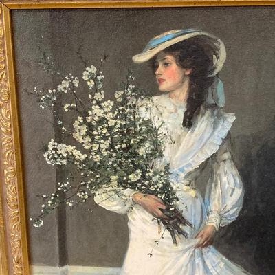 LOT 15: Beautiful Gold Framed Artwork Titled - "Spring" by The Shadow Catchers Group