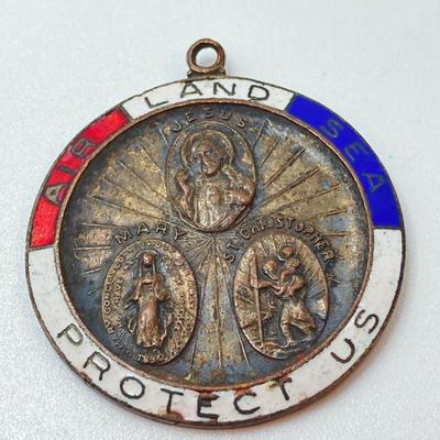 LOT 18: Large Collection of Religious Medals, Pins, Pendants and More