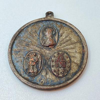 LOT 18: Large Collection of Religious Medals, Pins, Pendants and More