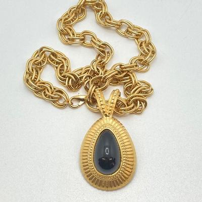 LOT 20: Multi Strand Necklace and Bracelet with Gold Tone Pendant Necklace