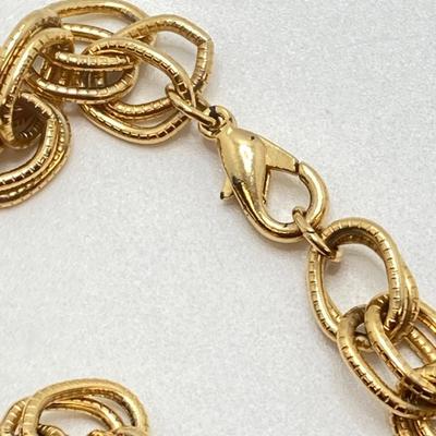 LOT 20: Multi Strand Necklace and Bracelet with Gold Tone Pendant Necklace