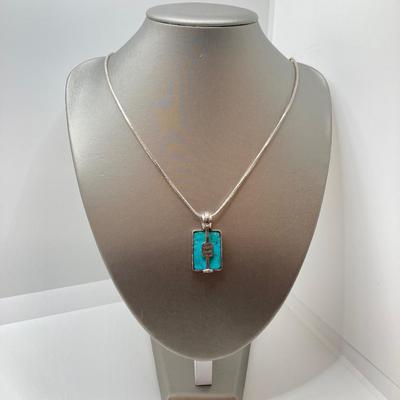 LOT 22: Italy 925 Silver Necklace with Interchanging Gemstones - Tw. 25.9g, 24"