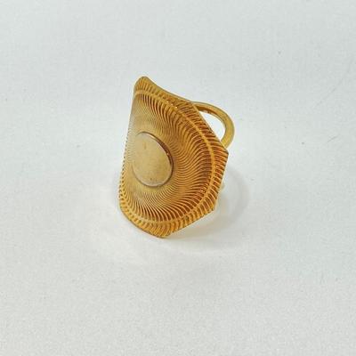 LOT 24: Large Collection of Gold Tone Jewelry - Pins, Brooches and Ring
