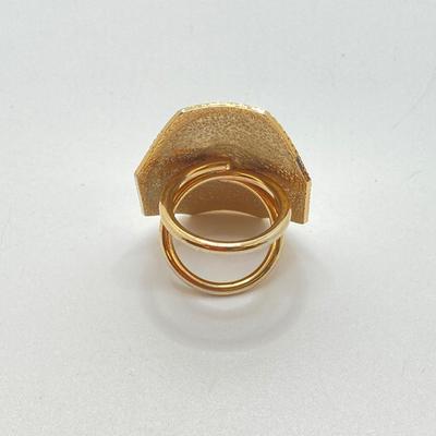 LOT 24: Large Collection of Gold Tone Jewelry - Pins, Brooches and Ring