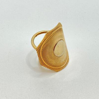 LOT 24: Large Collection of Gold Tone Jewelry - Pins, Brooches and Ring