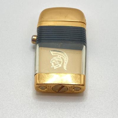 LOT 85: Vintage Lighters and Jewelry - Engraved Brass Zippo, Scripto and Stainless Steel Bracelet