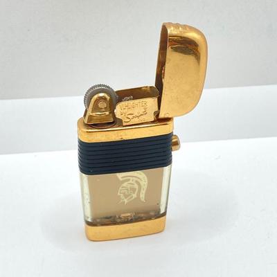 LOT 85: Vintage Lighters and Jewelry - Engraved Brass Zippo, Scripto and Stainless Steel Bracelet