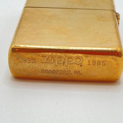 LOT 85: Vintage Lighters and Jewelry - Engraved Brass Zippo, Scripto and Stainless Steel Bracelet