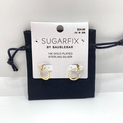 LOT 86: Sugarfix by Baublebar 14k Gold Plated / Sterling Silver Earrings, SAG Harbor Sterling Ring and Touch of Silver Hint of Gold Rings...