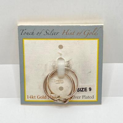 LOT 86: Sugarfix by Baublebar 14k Gold Plated / Sterling Silver Earrings, SAG Harbor Sterling Ring and Touch of Silver Hint of Gold Rings...