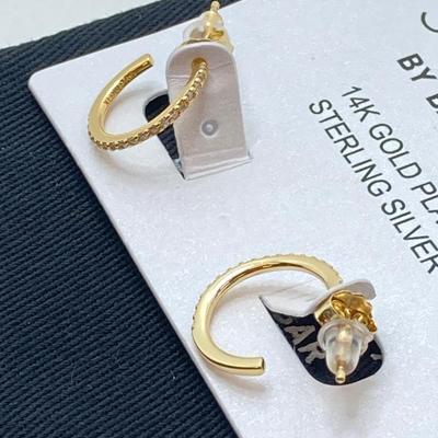 LOT 86: Sugarfix by Baublebar 14k Gold Plated / Sterling Silver Earrings, SAG Harbor Sterling Ring and Touch of Silver Hint of Gold Rings...