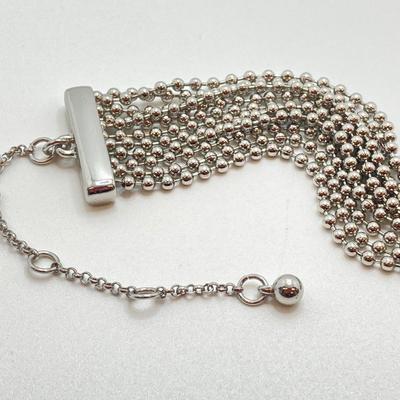 LOT 87: Vintage Express Rhinestone 15" Choker, Express Gold Tone 15" Choker and Multi-Strand Pendant Necklace 16"