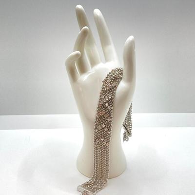 LOT 87: Vintage Express Rhinestone 15" Choker, Express Gold Tone 15" Choker and Multi-Strand Pendant Necklace 16"