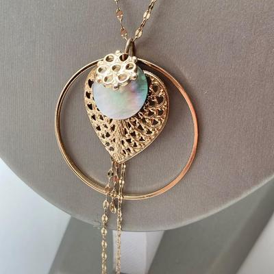 LOT 87: Vintage Express Rhinestone 15" Choker, Express Gold Tone 15" Choker and Multi-Strand Pendant Necklace 16"