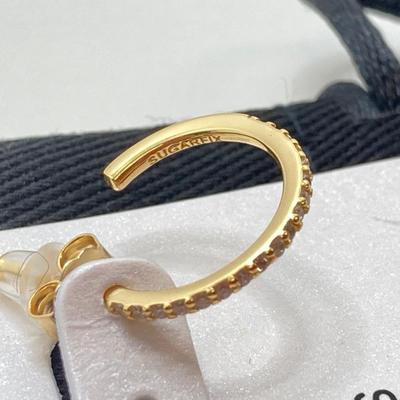 LOT 88: Pair of SAG Harbor Sterling Silver Earrings with Sugarfix by Baubebar 14k Gold Plated / Sterling Silver Earrings in Original...