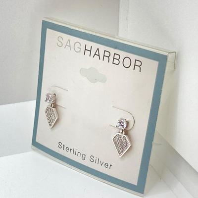 LOT 88: Pair of SAG Harbor Sterling Silver Earrings with Sugarfix by Baubebar 14k Gold Plated / Sterling Silver Earrings in Original...