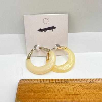 LOT 89: Fashion Jewelry - Pair of Hoop Earrings with Monet Necklace