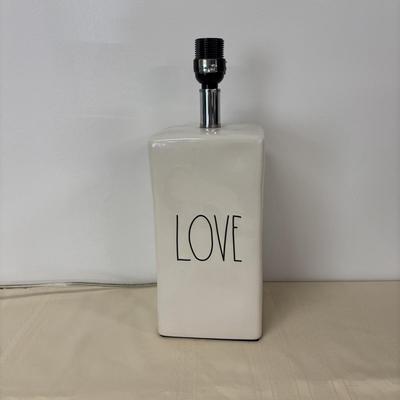 LOT 113: Rae Dunn Artisan Collection "Love" Lamp, Windsor Style Doll Gossip Bench, Signed & Dated Pressed Flower Wall Art...