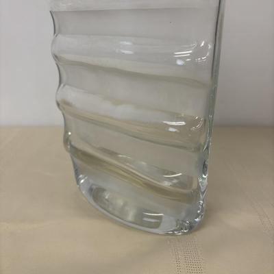 LOT 115: Lenox Ovations Crystal Azar Swirl Quartz Desk Clock & Large Unique Vase Made in Poland