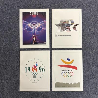 LOT 118: Set of Centennial Celebration The Olympiad Greatest Moments Poster Collection & Calgary 1988 Winter Olympic Winter Games Stein