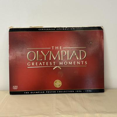 LOT 118: Set of Centennial Celebration The Olympiad Greatest Moments Poster Collection & Calgary 1988 Winter Olympic Winter Games Stein