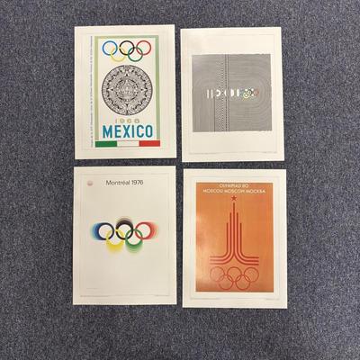 LOT 118: Set of Centennial Celebration The Olympiad Greatest Moments Poster Collection & Calgary 1988 Winter Olympic Winter Games Stein