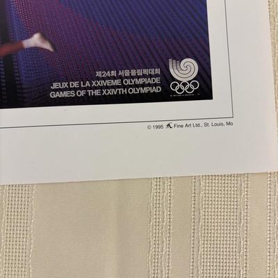 LOT 118: Set of Centennial Celebration The Olympiad Greatest Moments Poster Collection & Calgary 1988 Winter Olympic Winter Games Stein