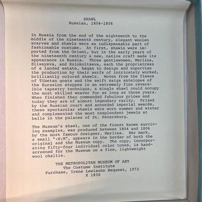 Russian Shawl from Metropolitan Museum of Art, New York